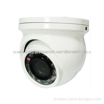 Bus Surveillance Mini Conner Dome camera, 1/3-inch CCD, 120 Degrees, White Aluminum Housing